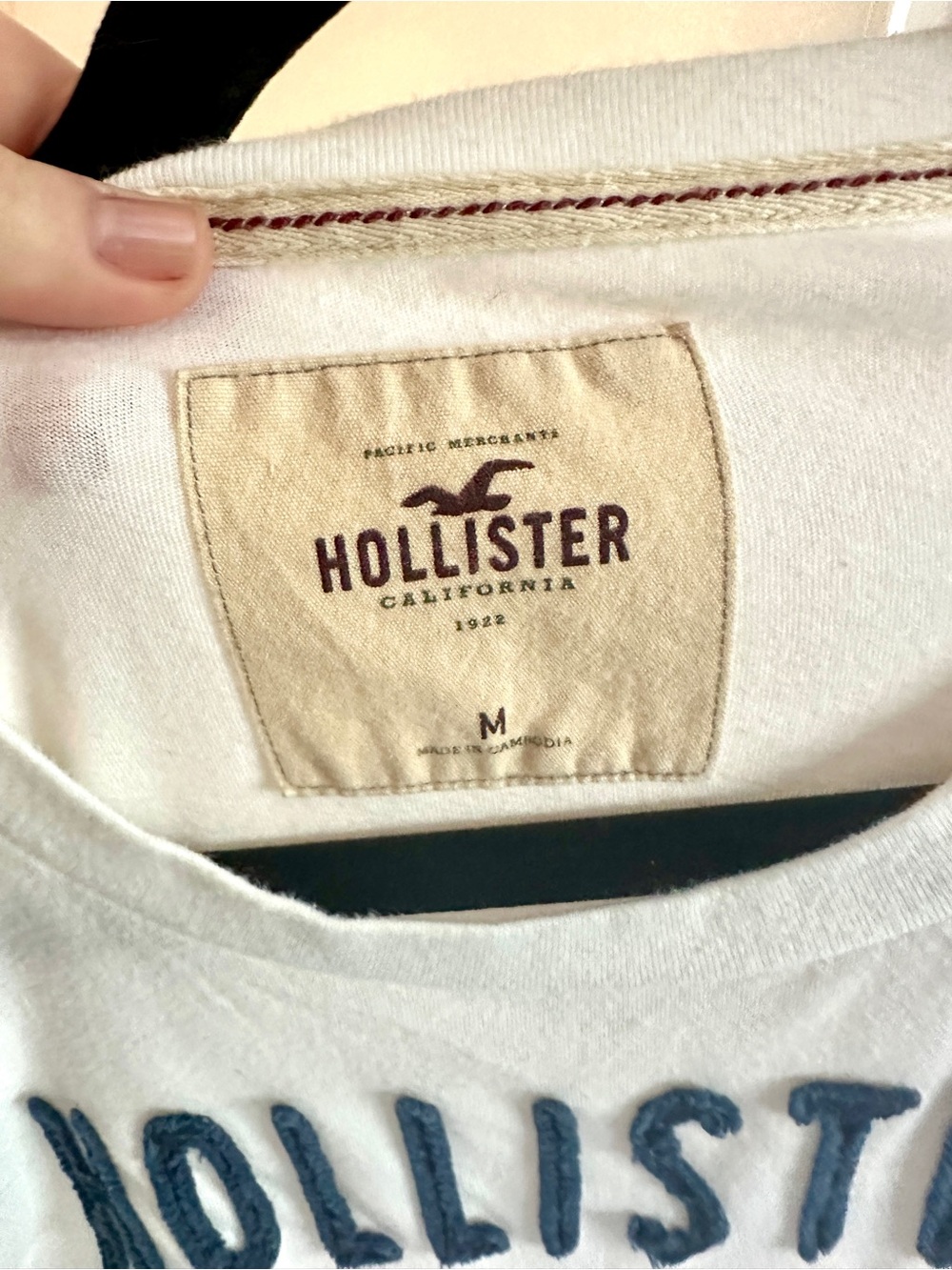 Vintage Hollister White Long Sleeve - Size Medium